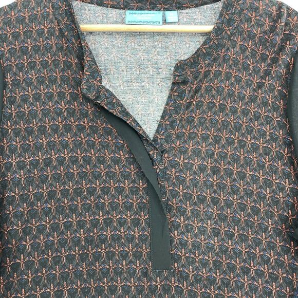 Simply Vera Wang Blouse Womens Extra Large Colorblock Sheer Hem Career NEW - Picture 7 of 12